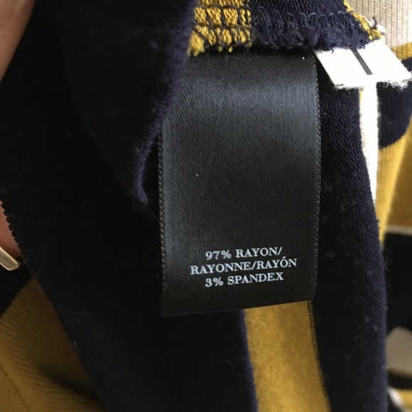 Retro stripe Ann Taylor mock neck tee sz S - Picture 4 of 12